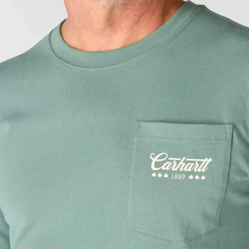 Camisas masculinas Dearborn com corte descontraído e estampado «Luck» - Camisola do Dia de São Patrício