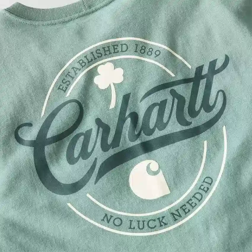 Camisas masculinas Dearborn com corte descontraído e estampado «Luck» - Camisola do Dia de São Patrício