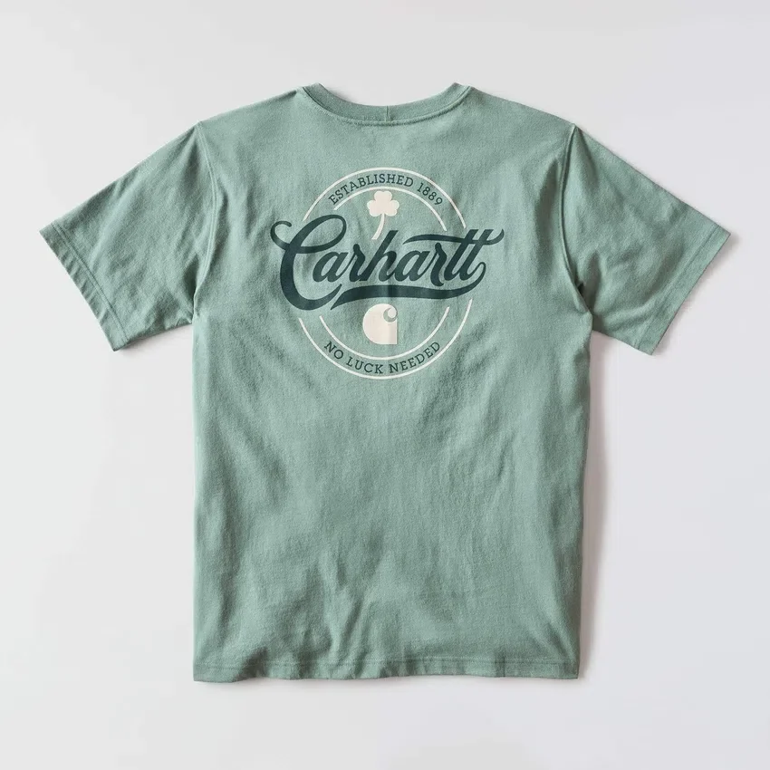 Camisas masculinas Dearborn com corte descontraído e estampado «Luck» - Camisola do Dia de São Patrício
