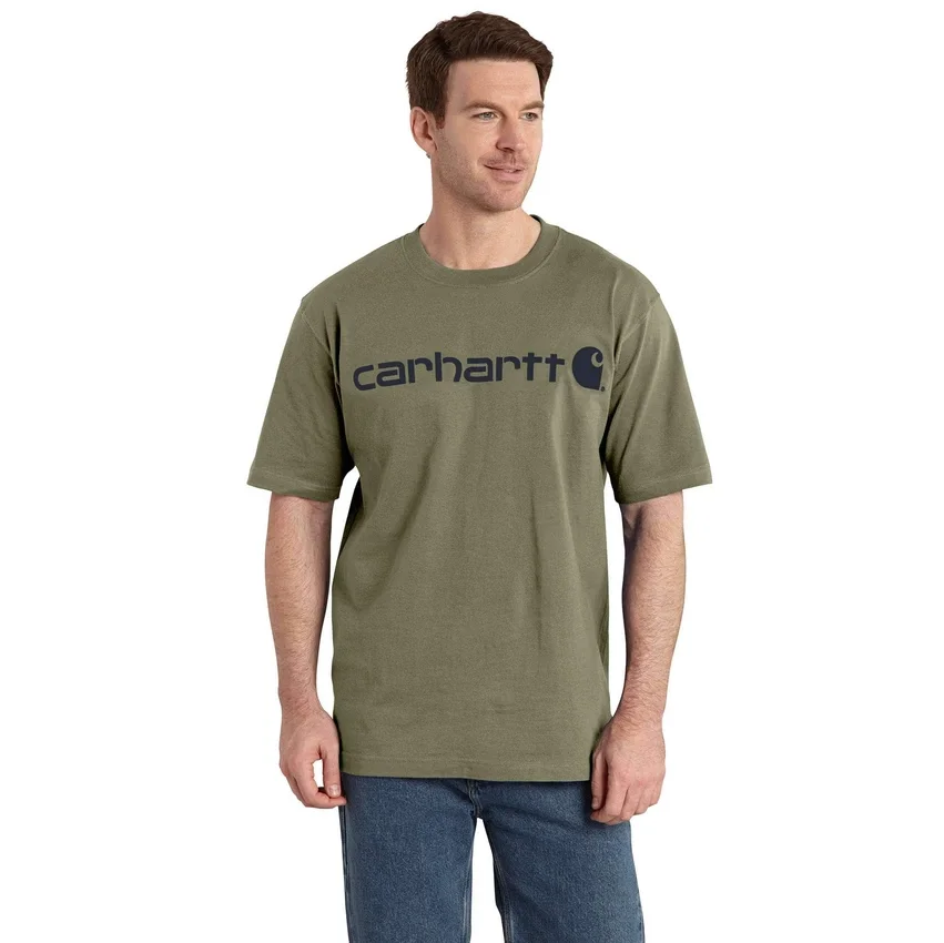 Camisas masculinas Dearborn de corte largo e tecido pesado com logótipo