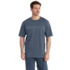 Camisas masculinas Dearborn de corte largo e tecido pesado com logótipo