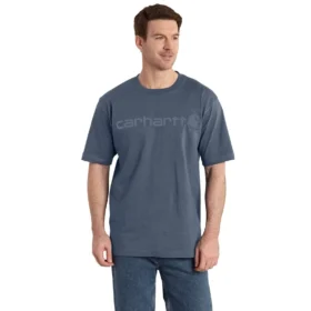 Camisas masculinas Dearborn de corte largo e tecido pesado com logótipo
