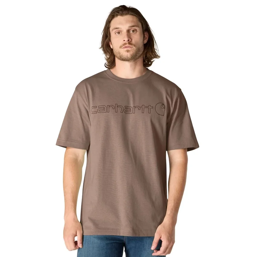 Camisas masculinas Dearborn de corte largo e tecido pesado com logótipo