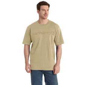 Camisas masculinas Dearborn de corte largo e tecido pesado com logótipo
