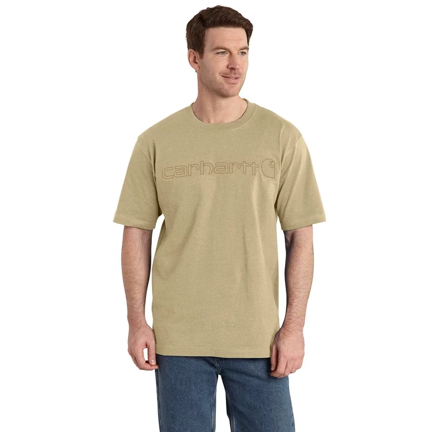 Camisas masculinas Dearborn de corte largo e tecido pesado com logótipo