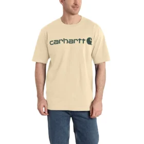 Camisas masculinas Dearborn de corte largo e tecido pesado com logótipo