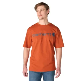 Camisas masculinas Dearborn de corte largo e tecido pesado com logótipo