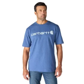 Camisas masculinas Dearborn de corte largo e tecido pesado com logótipo
