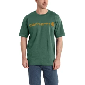 Camisas masculinas Dearborn de corte largo e tecido pesado com logótipo