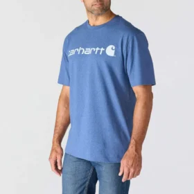 Camisas masculinas Dearborn de corte largo e tecido pesado com logótipo