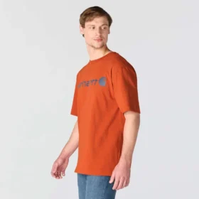 Camisas masculinas Dearborn de corte largo e tecido pesado com logótipo