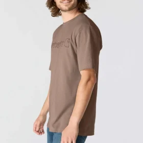Camisas masculinas Dearborn de corte largo e tecido pesado com logótipo