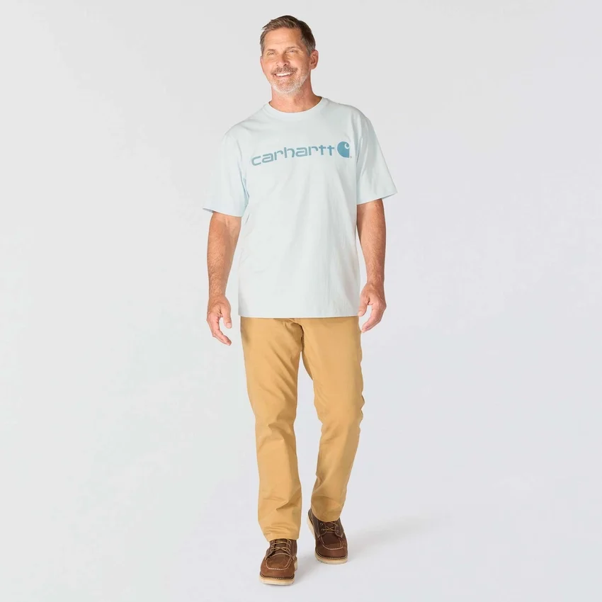 Camisas masculinas Dearborn de corte largo e tecido pesado com logótipo