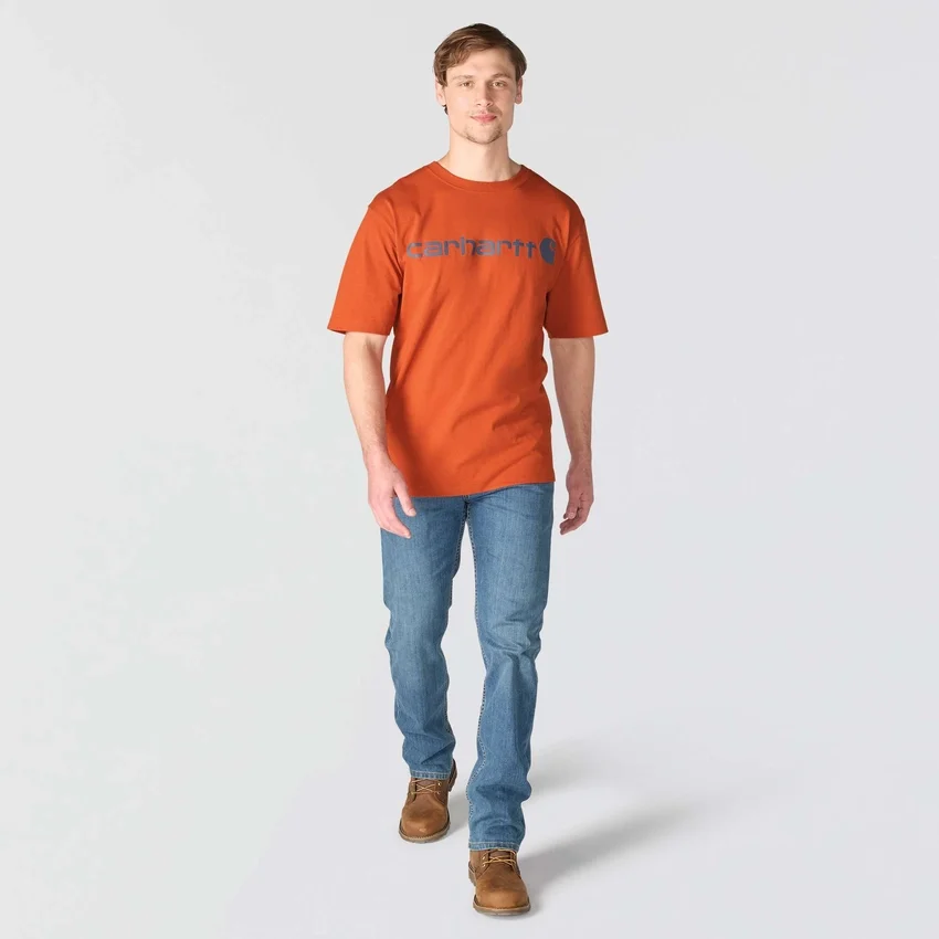 Camisas masculinas Dearborn de corte largo e tecido pesado com logótipo