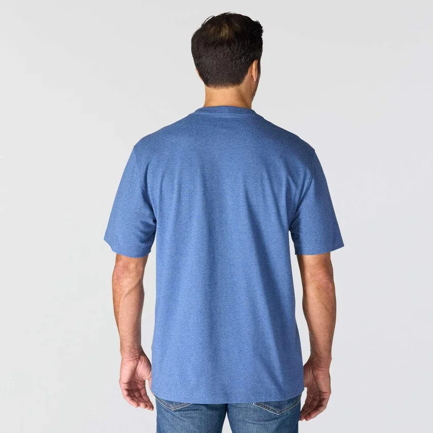 Camisas masculinas Dearborn de corte largo e tecido pesado com logótipo