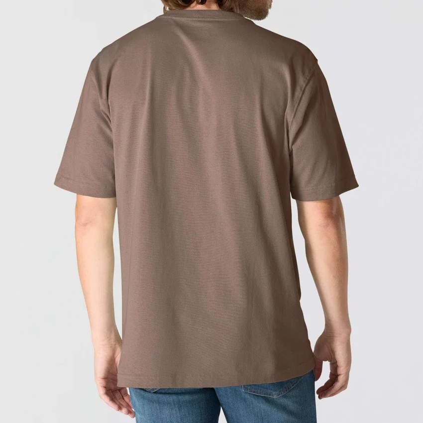 Camisas masculinas Dearborn de corte largo e tecido pesado com logótipo