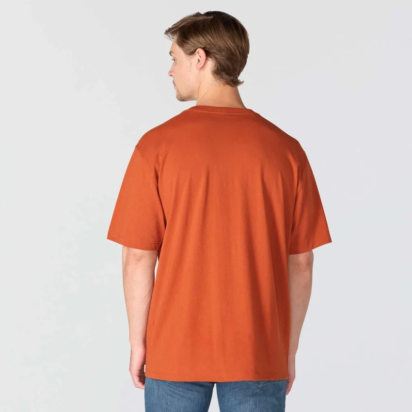 Camisas masculinas Dearborn de corte largo e tecido pesado com logótipo