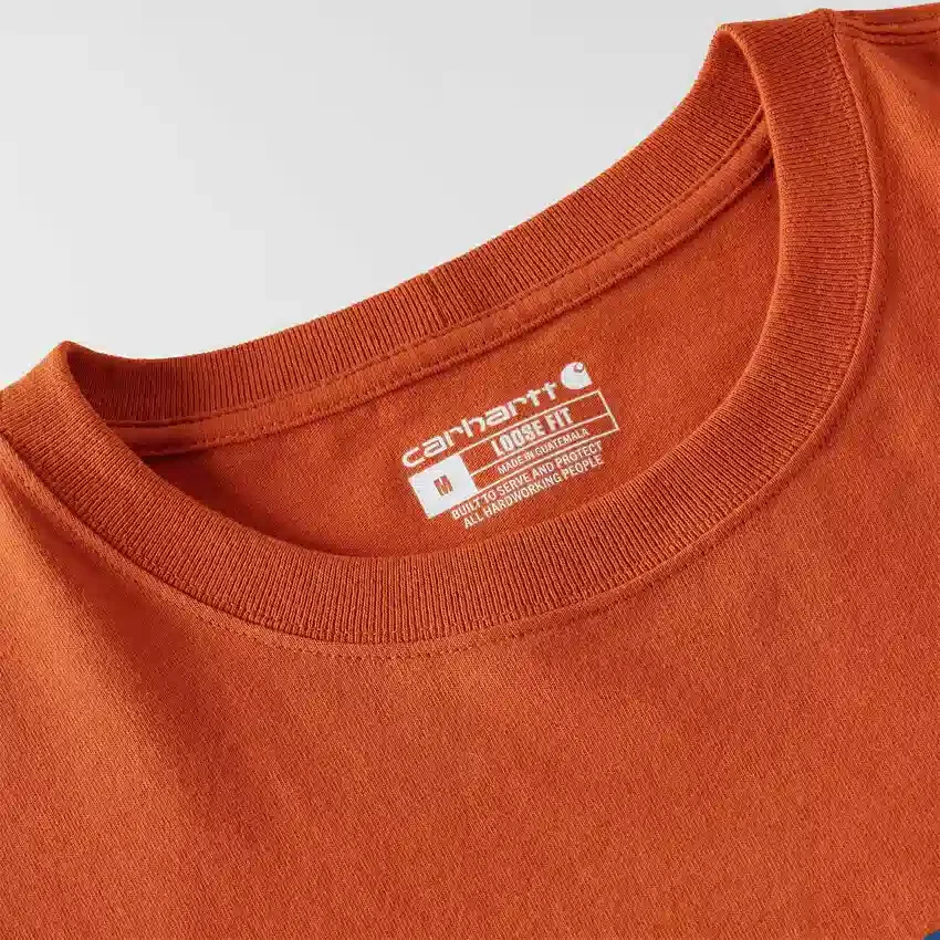 Camisas masculinas Dearborn de corte largo e tecido pesado com logótipo