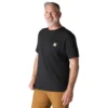 Camisas masculinas icônicas K87 de corte largo e tecido pesado com bolso