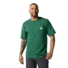 Camisas masculinas icônicas K87 de corte largo e tecido pesado com bolso