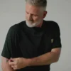 Camisas masculinas icônicas K87 de corte largo e tecido pesado com bolso