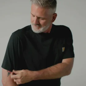 Camisas masculinas icônicas K87 de corte largo e tecido pesado com bolso