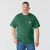 Camisas masculinas icônicas K87 de corte largo e tecido pesado com bolso