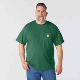 Camisas masculinas icônicas K87 de corte largo e tecido pesado com bolso