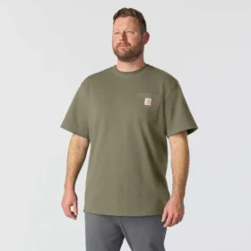 Camisas masculinas icônicas K87 de corte largo e tecido pesado com bolso