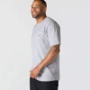 Camisas masculinas icônicas K87 de corte largo e tecido pesado com bolso