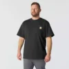 Camisas masculinas icônicas K87 de corte largo e tecido pesado com bolso