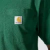 Camisas masculinas icônicas K87 de corte largo e tecido pesado com bolso