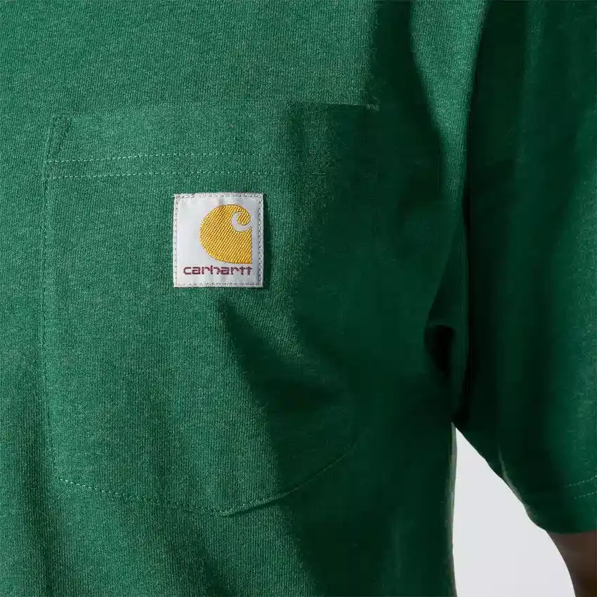Camisas masculinas icônicas K87 de corte largo e tecido pesado com bolso