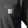 Camisas masculinas icônicas K87 de corte largo e tecido pesado com bolso