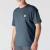 Camisas masculinas icônicas K87 de corte largo e tecido pesado com bolso