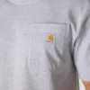 Camisas masculinas icônicas K87 de corte largo e tecido pesado com bolso