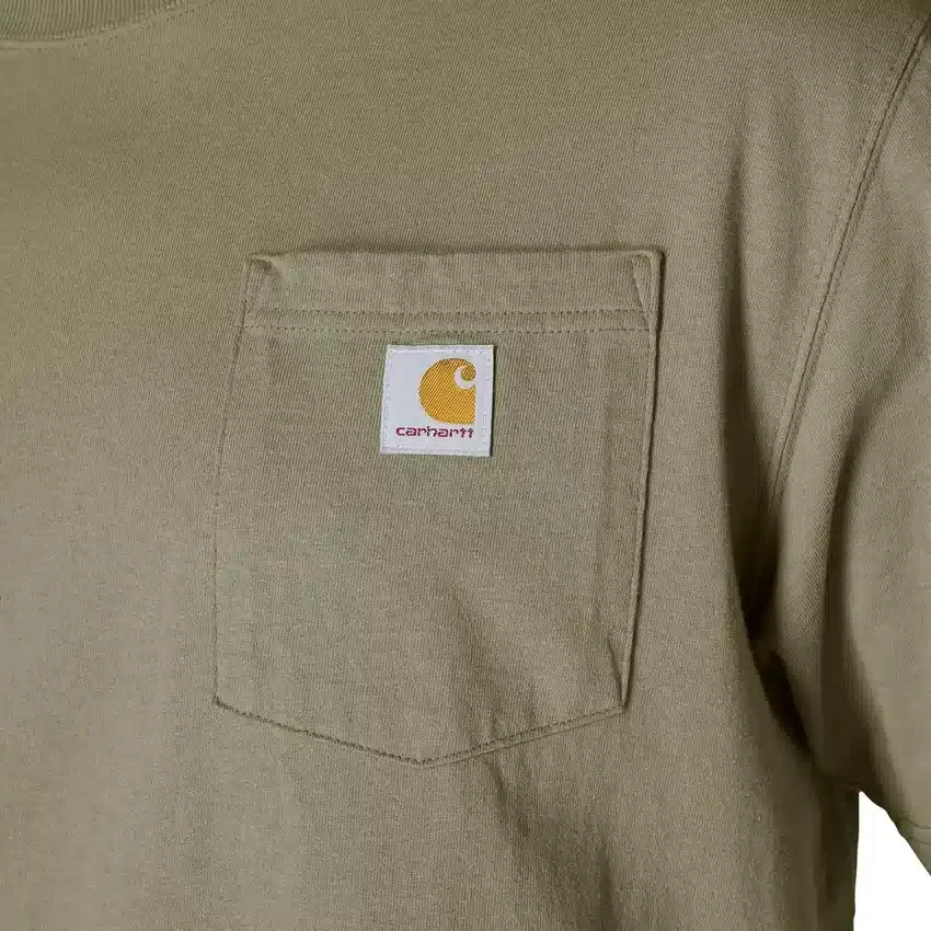 Camisas masculinas icônicas K87 de corte largo e tecido pesado com bolso