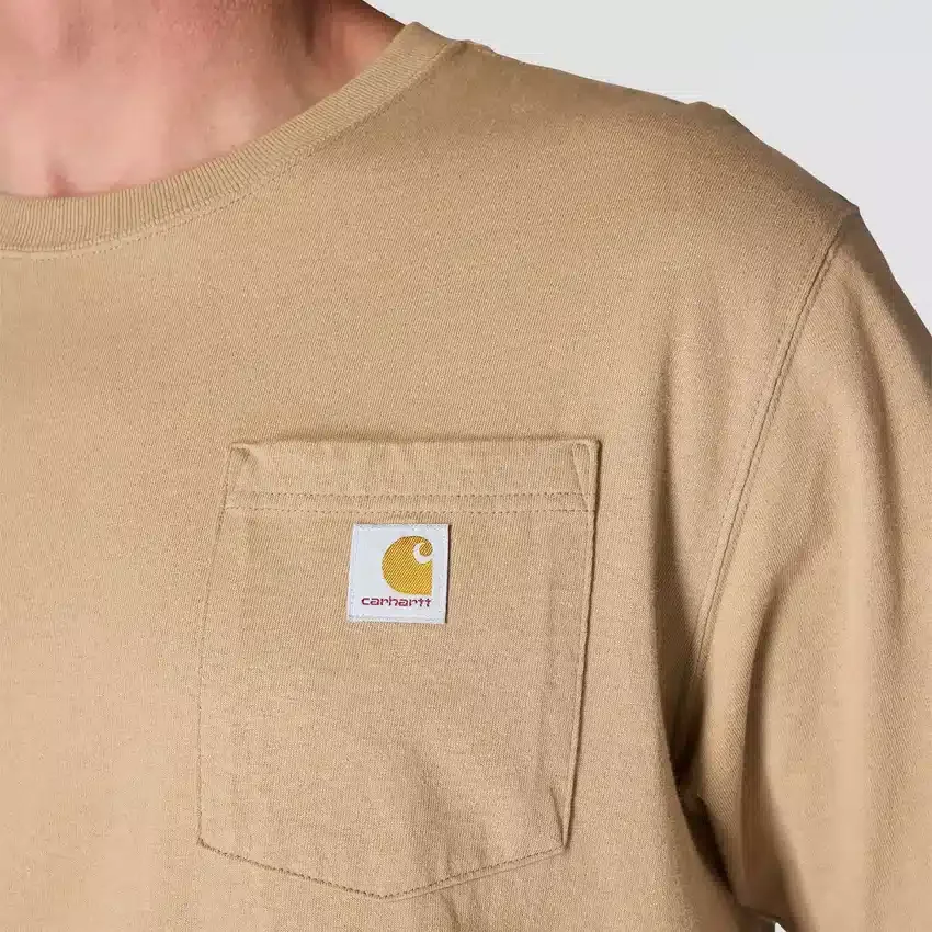 Camisas masculinas icônicas K87 de corte largo e tecido pesado com bolso