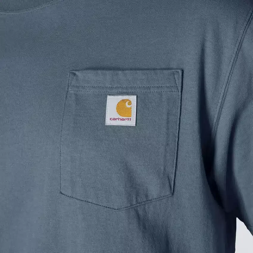 Camisas masculinas icônicas K87 de corte largo e tecido pesado com bolso