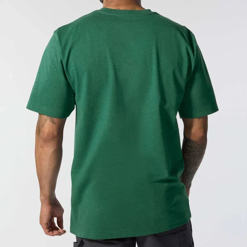 Camisas masculinas icônicas K87 de corte largo e tecido pesado com bolso