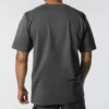 Camisas masculinas icônicas K87 de corte largo e tecido pesado com bolso