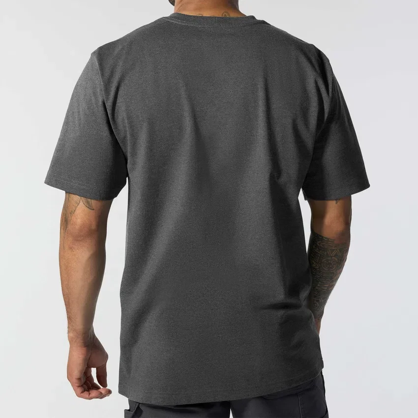 Camisas masculinas icônicas K87 de corte largo e tecido pesado com bolso
