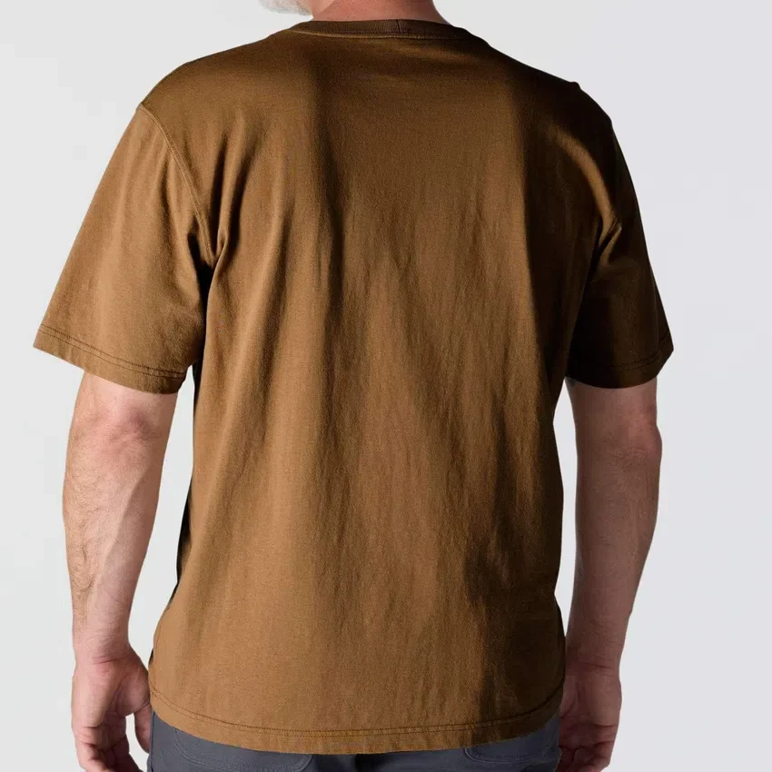 Camisas masculinas icônicas K87 de corte largo e tecido pesado com bolso