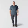 Camisas masculinas icônicas K87 de corte largo e tecido pesado com bolso