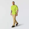 Camisas masculinas icônicas K87 de corte largo e tecido pesado com bolso