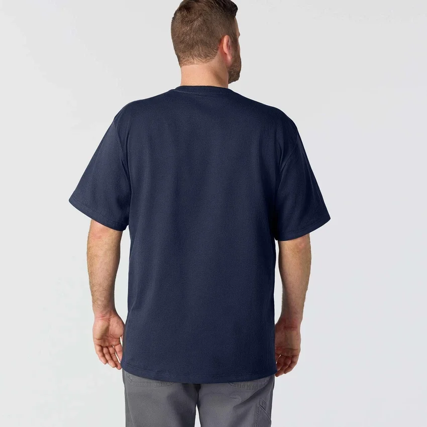 Camisas masculinas icônicas K87 de corte largo e tecido pesado com bolso