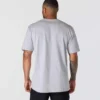 Camisas masculinas icônicas K87 de corte largo e tecido pesado com bolso