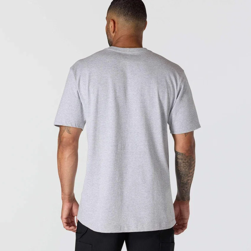 Camisas masculinas icônicas K87 de corte largo e tecido pesado com bolso