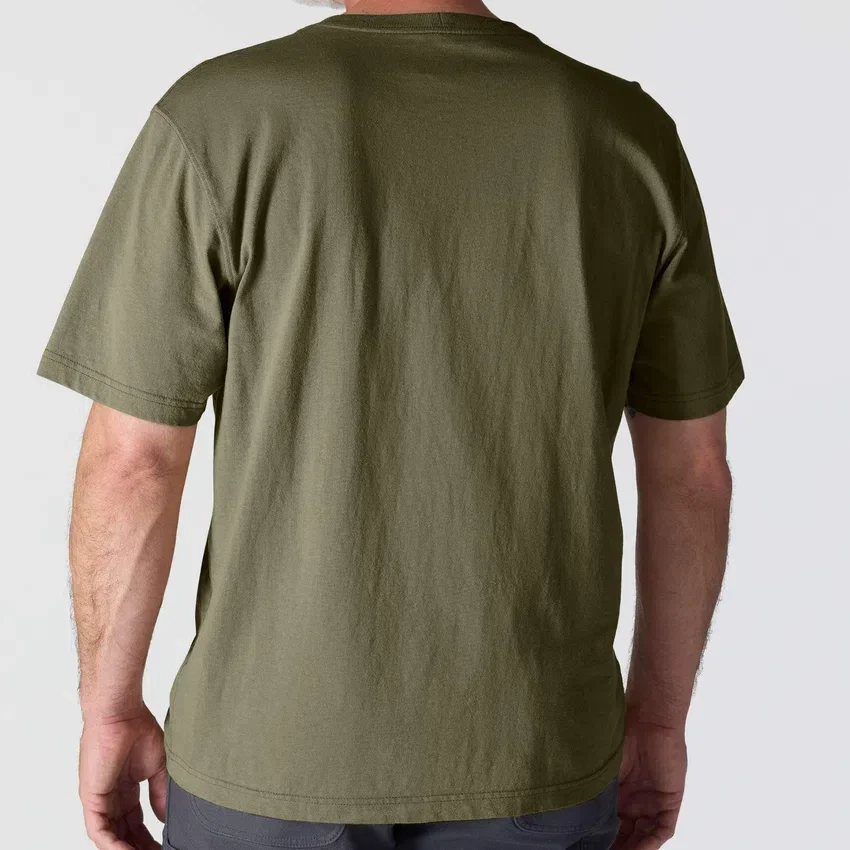 Camisas masculinas icônicas K87 de corte largo e tecido pesado com bolso