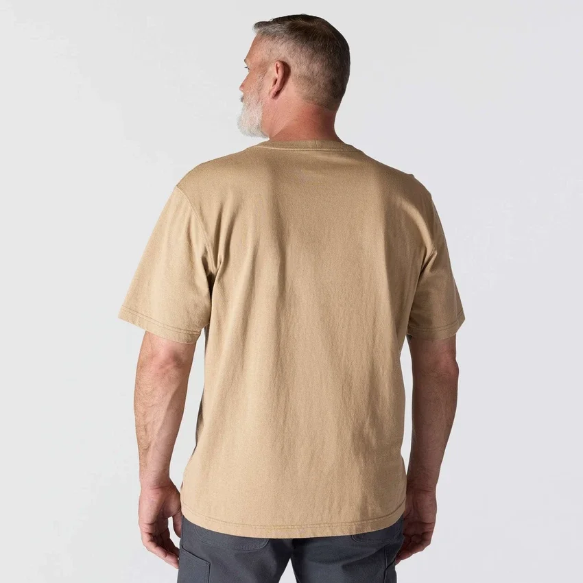 Camisas masculinas icônicas K87 de corte largo e tecido pesado com bolso